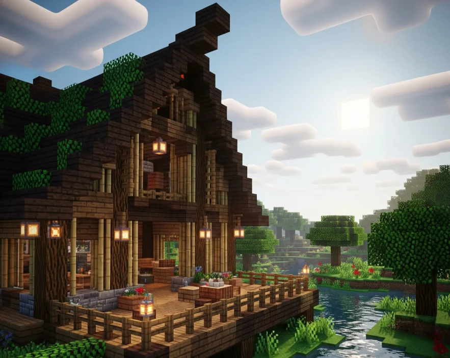 Minecraft Geleneksel Bali Tarzı Villa