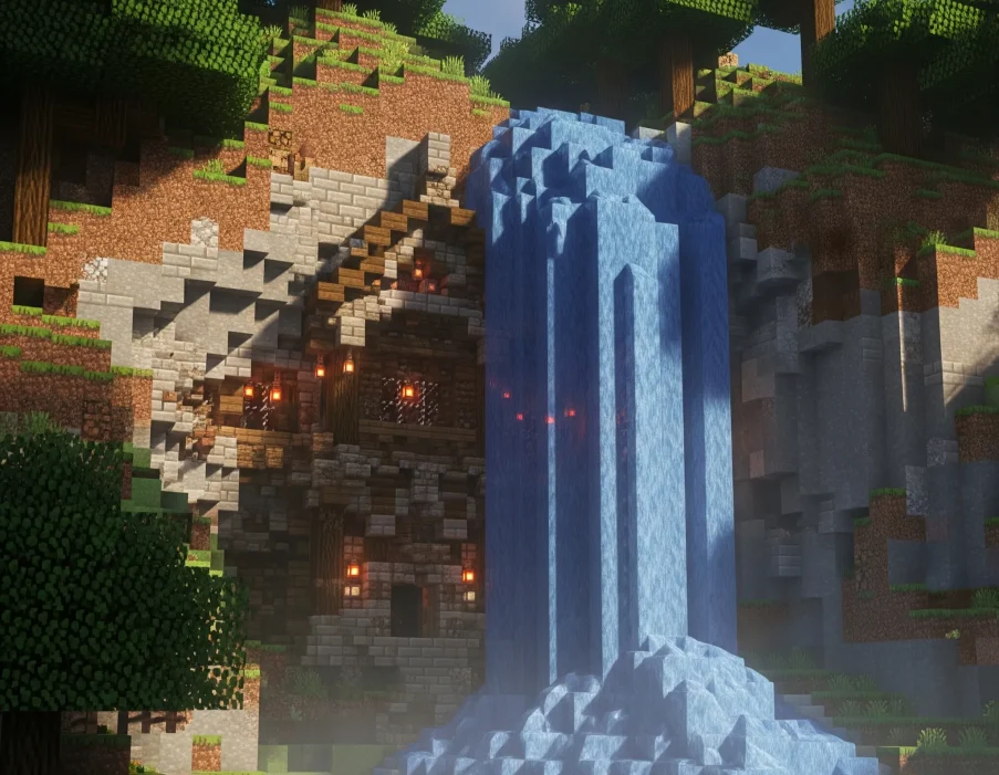 Minecraft Gizli Şelale Evi