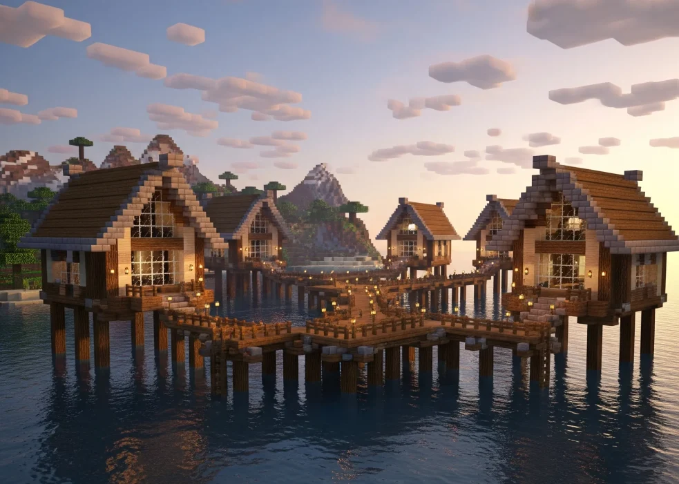 Minecraft Su Üstü Bungalovu