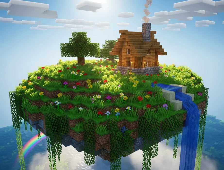 Minecraft Yüzen Ada Cenneti