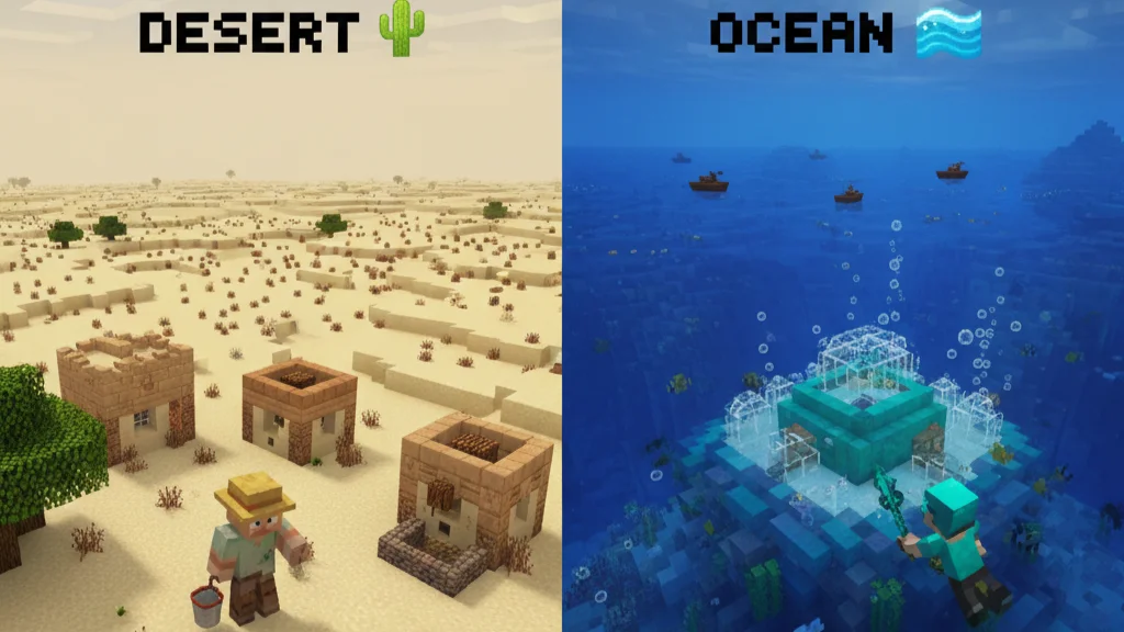 2026 için Aşırı Minecraft Hayatta Kalma Mücadeleleri (Mod Gerektirmez) 9 Biyom Kilidi