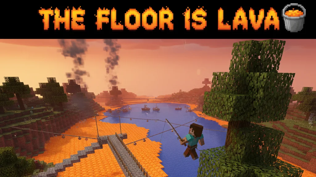 2026 için Aşırı Minecraft Hayatta Kalma Mücadeleleri (Mod Gerektirmez) 8 Yerler Lav