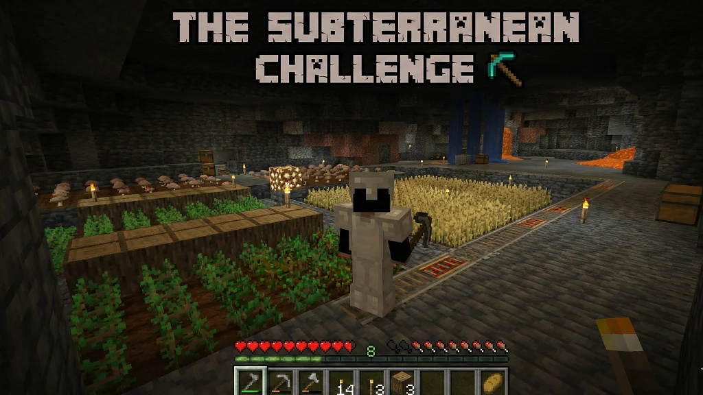 2026 için Aşırı Minecraft Hayatta Kalma Mücadeleleri (Mod Gerektirmez) 5 Yeraltı