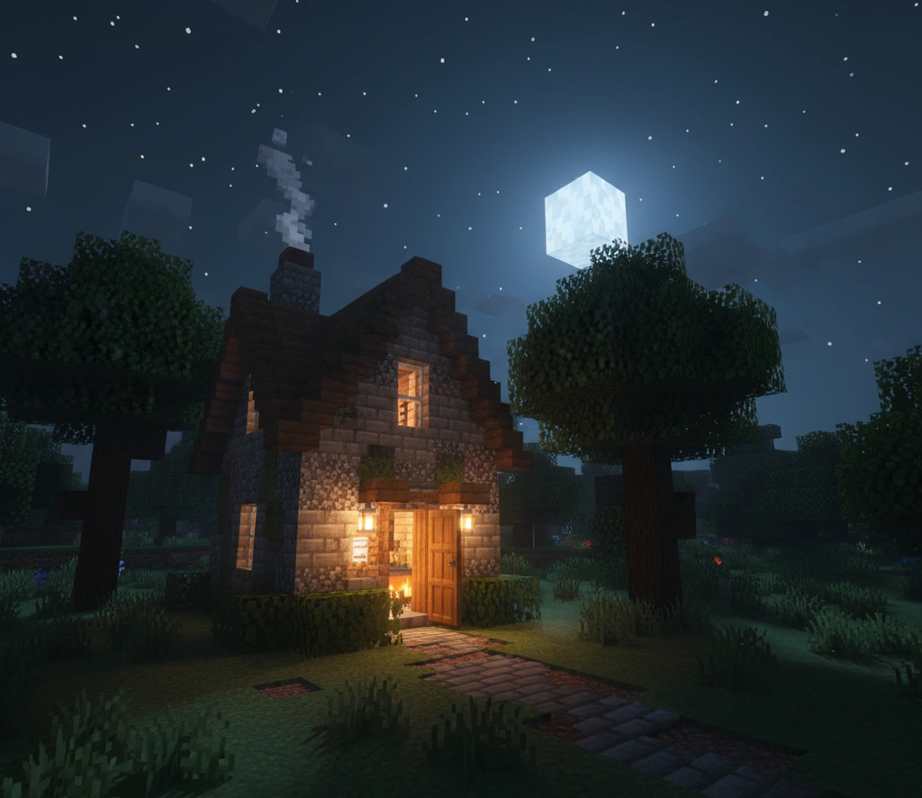 Minecraft Bina İpuçları: 15 Altın İpucu 12 Minecraft gece atmosferi