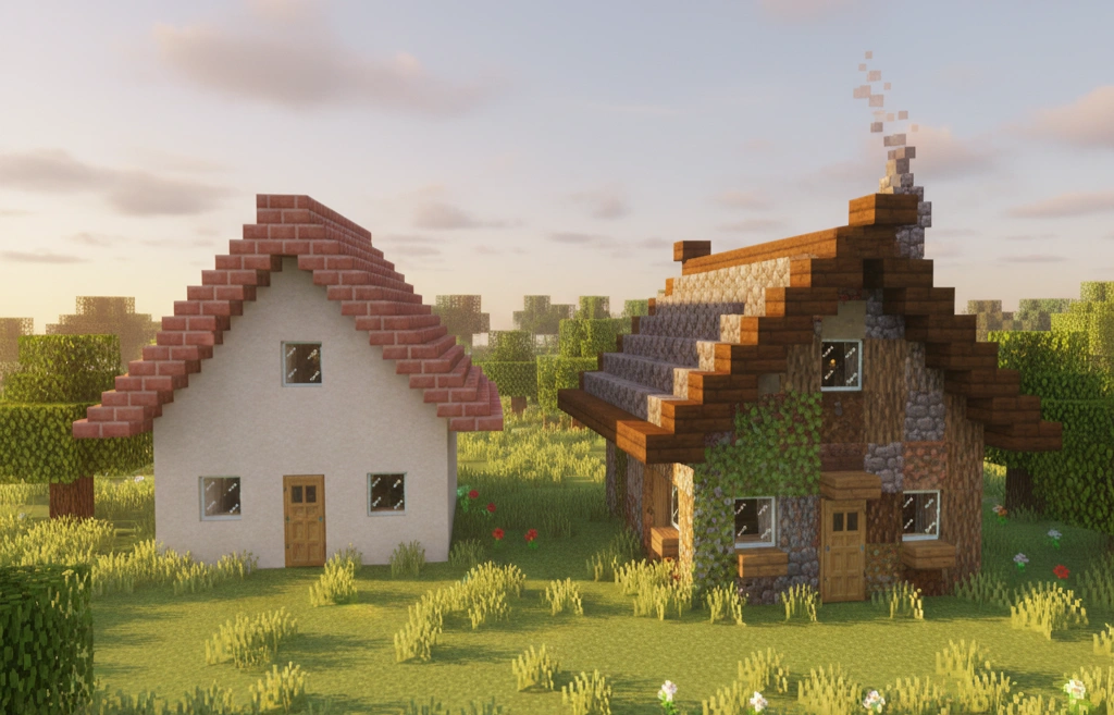 Minecraft Bina İpuçları: 15 Altın İpucu 9 Asimetrik Minecraft ev